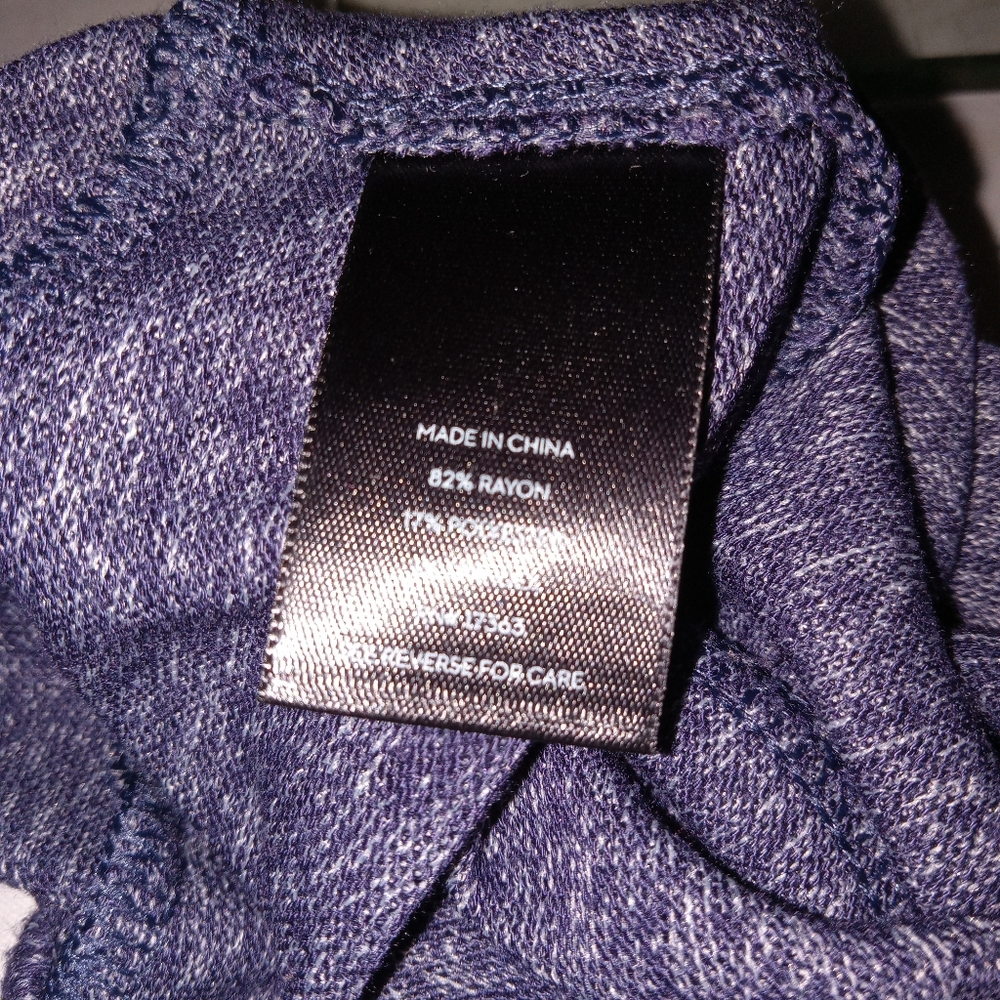 Vera Wang Navy & White Marled Soft Cozy Lounge Pants Small - Picture 5 of 10